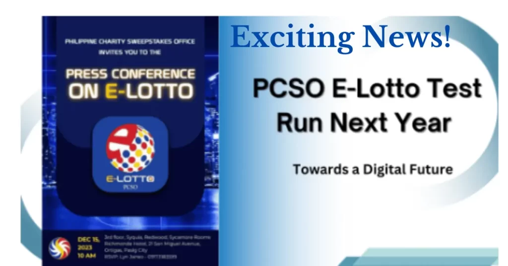 PCSO E-Lotto Test Run Next Year